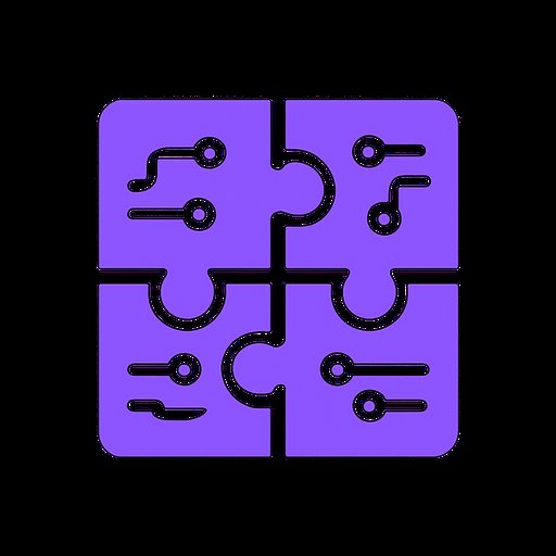 Modular puzzle pieces icon