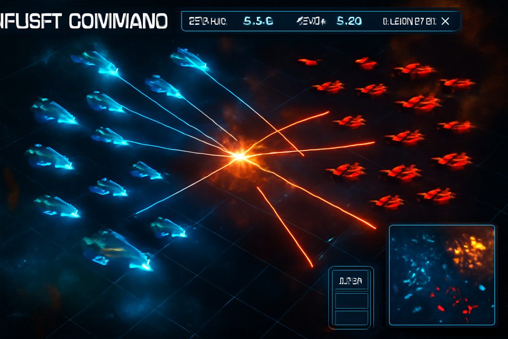 Fleet Command top-down tactical space battle view
